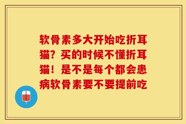软骨素多大开始吃折耳猫？买的时候不懂折耳猫！是不是每个都会患病软骨素要不要提前吃