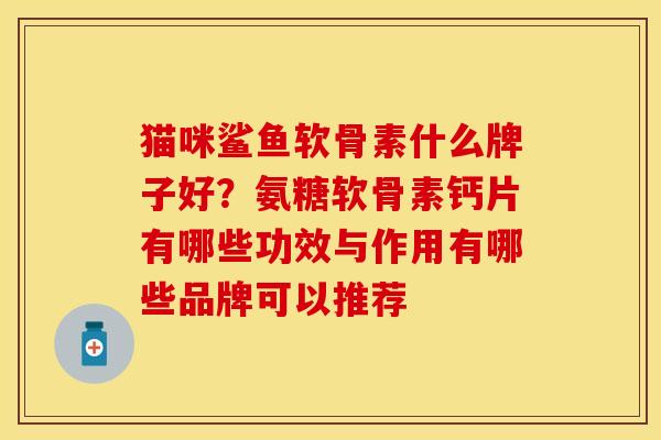 猫咪鲨鱼软骨素什么牌子好？氨糖软骨素钙片有哪些功效与作用有哪些品牌可以推荐-第1张图片-关节保镖