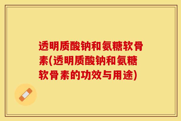 透明质酸钠和氨糖软骨素(透明质酸钠和氨糖软骨素的功效与用途)