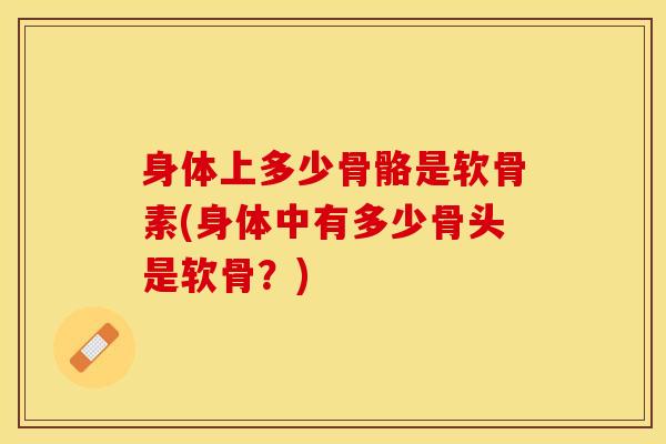 身体上多少骨骼是软骨素(身体中有多少骨头是软骨?)-第1张图片-关节保镖 身体上多少骨骼是软骨素(身体中有多少骨头是软骨?)-第1张图片-关节保镖