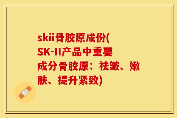 skii骨胶原成份(SK-II产品中重要成分骨胶原：祛皱、嫩肤、提升紧致)