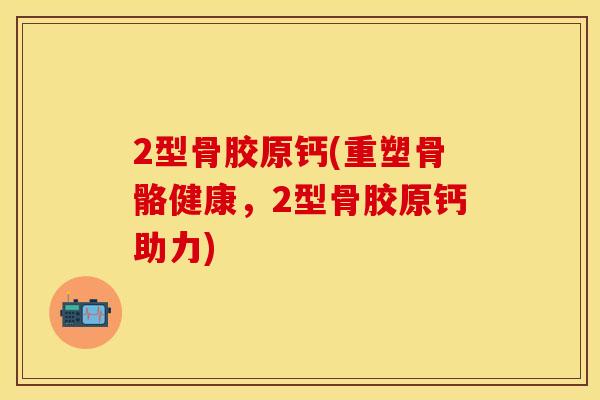2型骨胶原钙(重塑骨骼健康，2型骨胶原钙助力)