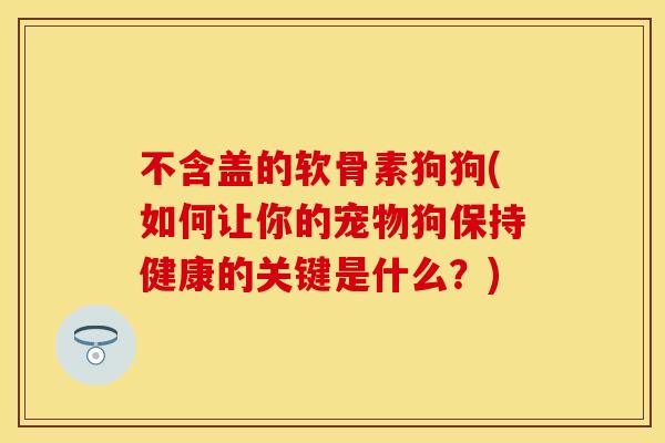 不含盖的软骨素狗狗(如何让你的宠物狗保持健康的关键是什么？)