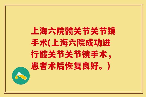 上海六院髋关节关节镜手术(上海六院成功进行髋关节关节镜手术，患者术后恢复良好。)