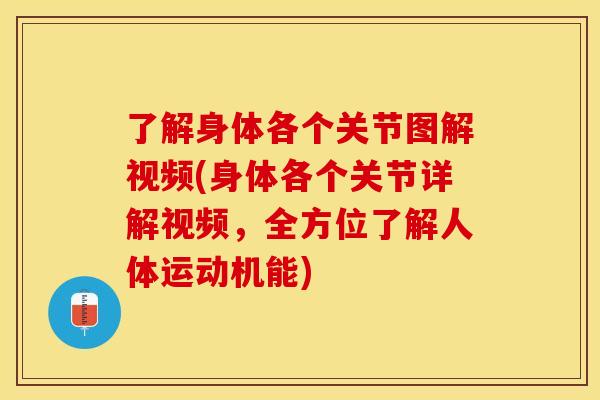 了解身体各个关节图解视频(身体各个关节详解视频，全方位了解人体运动机能)