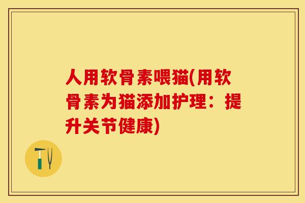 人用软骨素喂猫(用软骨素为猫添加护理：提升关节健康)