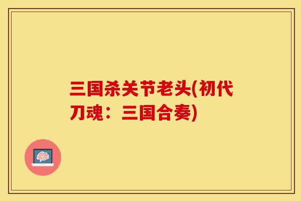 三国杀关节老头(初代刀魂：三国合奏)