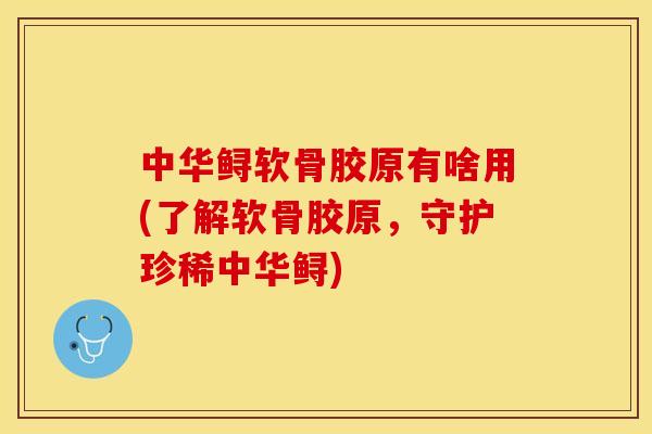 中华鲟软骨胶原有啥用(了解软骨胶原，守护珍稀中华鲟)
