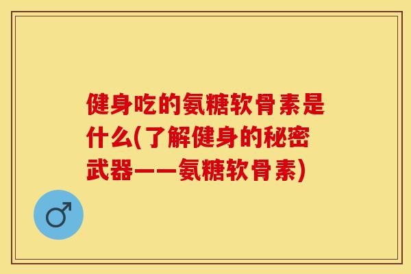 健身吃的氨糖软骨素是什么(了解健身的秘密武器——氨糖软骨素)