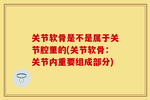 关节软骨是不是属于关节腔里的(关节软骨：关节内重要组成部分)