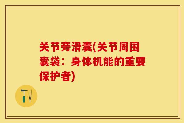 关节旁滑囊(关节周围囊袋：身体机能的重要保护者)