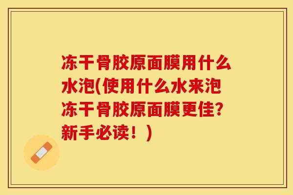 冻干骨胶原面膜用什么水泡(使用什么水来泡冻干骨胶原面膜更佳？新手必读！)
