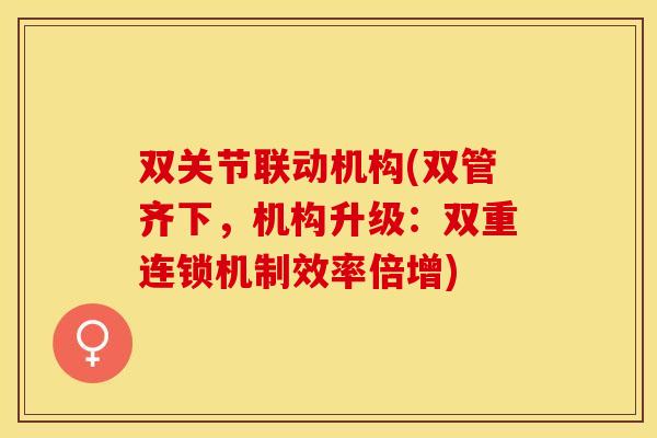 双关节联动机构(双管齐下，机构升级：双重连锁机制效率倍增)