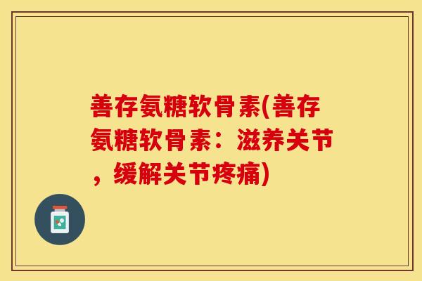善存氨糖软骨素(善存氨糖软骨素：滋养关节，缓解关节疼痛)