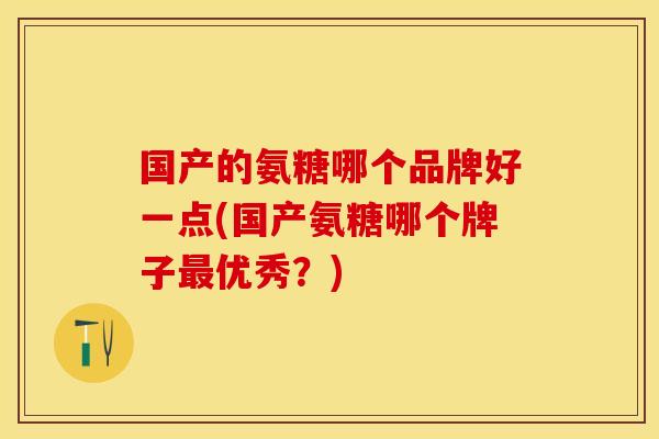 国产的氨糖哪个品牌好一点(国产氨糖哪个牌子最优秀？)