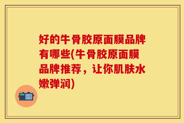 好的牛骨胶原面膜品牌有哪些(牛骨胶原面膜品牌推荐，让你肌肤水嫩弹润)