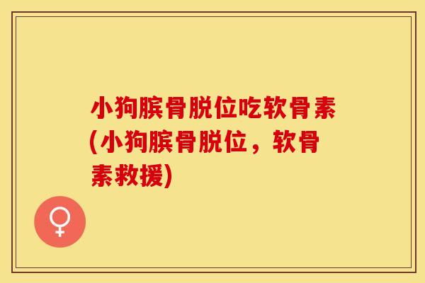 小狗膑骨脱位吃软骨素(小狗膑骨脱位，软骨素救援)