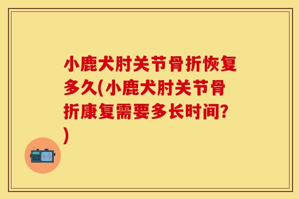 小鹿犬肘关节骨折恢复多久(小鹿犬肘关节骨折康复需要多长时间？)