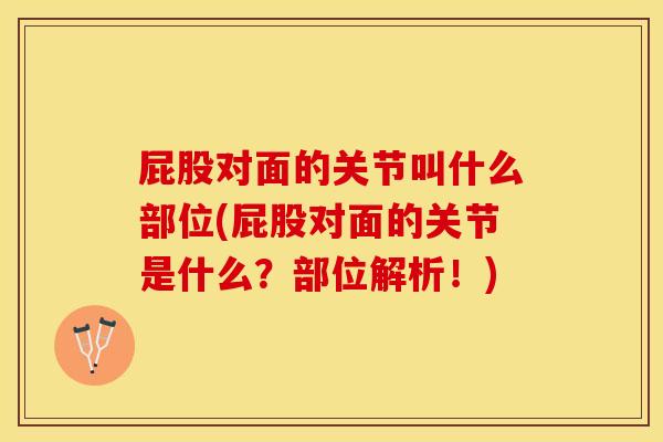 屁股对面的关节叫什么部位(屁股对面的关节是什么？部位解析！)
