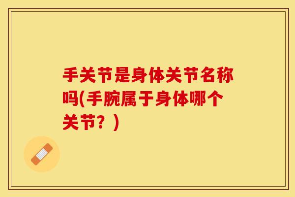 手关节是身体关节名称吗(手腕属于身体哪个关节？)