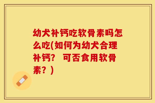 幼犬补钙吃软骨素吗怎么吃(如何为幼犬合理补钙？ 可否食用软骨素？)