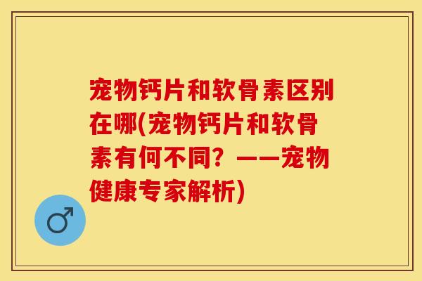 宠物钙片和软骨素区别在哪(宠物钙片和软骨素有何不同？——宠物健康专家解析)