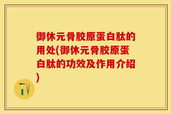 御休元骨胶原蛋白肽的用处(御休元骨胶原蛋白肽的功效及作用介绍)