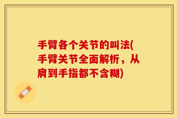 手臂各个关节的叫法(手臂关节全面解析，从肩到手指都不含糊)