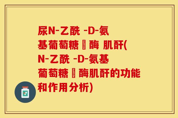 尿N-乙酰 -D-氨基葡萄糖芉酶 肌酐(N-乙酰 -D-氨基葡萄糖芉酶肌酐的功能和作用分析)