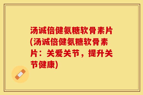 汤诚倍健氨糖软骨素片(汤诚倍健氨糖软骨素片：关爱关节，提升关节健康)