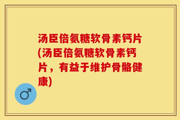 汤臣倍氨糖软骨素钙片(汤臣倍氨糖软骨素钙片，有益于维护骨骼健康)