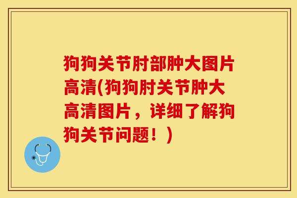 狗狗关节肘部肿大图片高清(狗狗肘关节肿大高清图片，详细了解狗狗关节问题！)