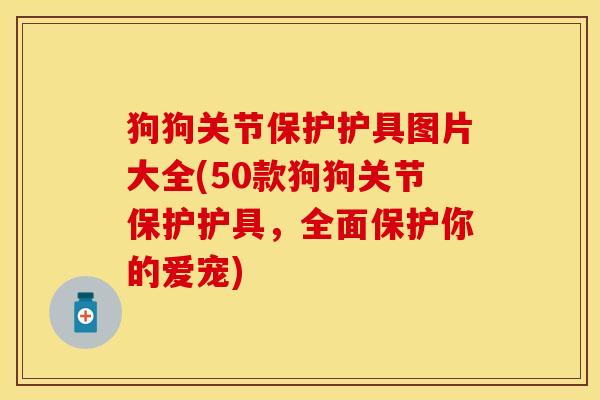狗狗关节保护护具图片大全(50款狗狗关节保护护具，全面保护你的爱宠)