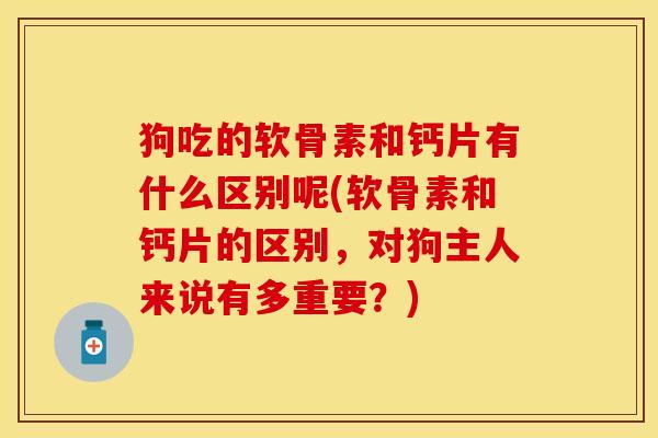 狗吃的软骨素和钙片有什么区别呢(软骨素和钙片的区别，对狗主人来说有多重要？)