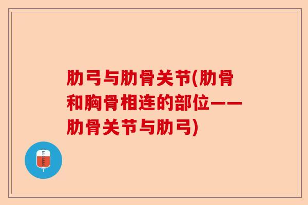 肋弓与肋骨关节(肋骨和胸骨相连的部位——肋骨关节与肋弓)